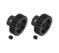 sourcing map 2 Pz RC 32P Pignone Ingranaggio indurito Albero 5mm, 25T Ingranaggi Motore in Acciaio al Carbonio per 1/10 RC Modello Auto Barca Drone