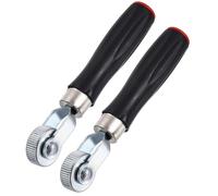 sourcing map 2 PZ Rullo di cucitura per auto da 0,47 pollici Len Car Audio Insonorizzante Rullo Ruota con Maniglia in PP per Auto Isolamento termico Tappetino Applicazione carta da parati