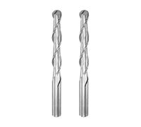 sourcing map 2 pz Sfera Naso Fine Mill 6mm Diametro 42mm Lunghezza di Taglio 6mm Gambo Ad Alta Velocità Acciaio 2 Flauti Spirale Upcut CNC Router Bit