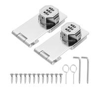 sourcing map 2 serrature senza chiave per armadietti con codice a combinazione, 10,2 cm, con password, meccanica, rotante, per ufficio, schedari, cassetti, armadi, armadi, argento