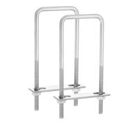 sourcing map 2 set di bulloni a U quadrati in acciaio inossidabile 304, 62 mm, larghezza interna 160 mm, lunghezza M8 con dadi, piastra di telaio, guarnizione per rimorchi di automobili, barche da