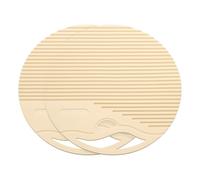 sourcing map 2 sottopentola rotondi in silicone, 20 cm, per pentole e padelle calde, multiuso, resistenti al calore, per pentole e piatti caldi, controsoffitti, sottobicchieri, beige