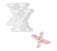 sourcing map 2 stampi in resina da 6,3 cm, lettere dell'alfabeto maiuscolo 3D, stampi in silicone per realizzare candele, fai da te, artigianato, parole, segni, arte, feste, decorazioni per la casa