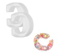 sourcing map 2 stampi in resina da 6,6 cm, lettere dell'alfabeto C maiuscole 3D, stampi in silicone per realizzare candele, fai da te, artigianato, parole, segni, arte, feste, decorazioni per la casa