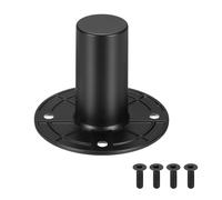 sourcing map 2 supporti per altoparlanti, 10,7 x 8 cm, in metallo, adattatori per montaggio su asta per montaggio su asta per home theater fai da te, per armadietti da studio, colore nero