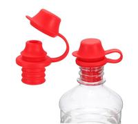 sourcing map 2 tappi per vino in silicone, riutilizzabili, a prova di perdite, con tappo protettivo, per bottiglie di vino, birra, champagne, casa, cucina, bar, rosso