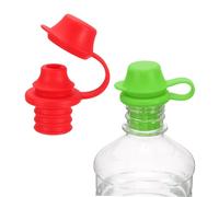 sourcing map 2 tappi per vino in silicone, riutilizzabili, a prova di perdite, con tappo protettivo per bottiglie di vino, birra, champagne, casa, cucina, bar, verde/rosso