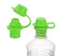 sourcing map 2 tappi per vino in silicone, riutilizzabili, a prova di perdite, con tappo protettivo, per bottiglie di vino, birra, champagne, casa, cucina, bar, verde