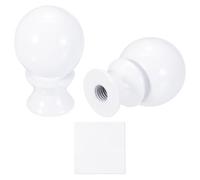 sourcing map 2 terminali per lampada alti 3,8 cm, filettatura 1/4-27, pomello per lampada con tappo a vite, dadi con panno di pulizia, per illuminazione da tavolo, pavimento, paralume decorativo