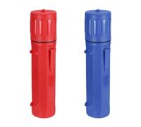 sourcing map 2 tubi di stoccaggio per asta di saldatura, 36,5 cm, contenitore per elettrodi in tungsteno, impermeabile, capacità 4,5 kg, con cinghia, rosso, blu