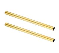 sourcing map - 2 tubi tondi in ottone H62, diametro esterno 17 mm, spessore parete 0,5 mm, lunghezza 300 mm. Tubo senza saldature in precisione per progetti fai-da-te, artigianato, giardinaggio