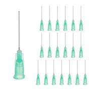 sourcing map 20 aghi erogatori a punta smussata, 21 gauge in acciaio inox con Luer Lock 4,2 cm, erogatore smussato per misurare e ricaricare inchiostri, verde