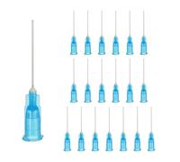 sourcing map 20 aghi erogatori a punta smussata, 23 gauge in acciaio inox con Luer Lock 4,2 cm, erogatore smussato per misurare e ricaricare inchiostri, blu