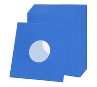 sourcing map 20 buste di carta interne per dischi in vinile, 110 g/m², antistatiche, con foro centrale, foderate in poliestere, per album LP (blu navy)