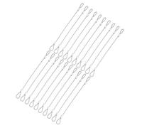 sourcing map 20 cavi di sicurezza con cavo di sicurezza, cavo a doppio anello (0,2 m x 0,08 pollici), argento