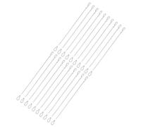 sourcing map 20 cavi di sicurezza con cavo di sicurezza, cavo a doppio anello (0,3 m x 0,08 pollici), argento