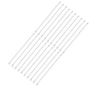 sourcing map 20 cavi di sicurezza con cavo di sicurezza, cavo a doppio anello (0,5 m x 0,08 pollici), nero