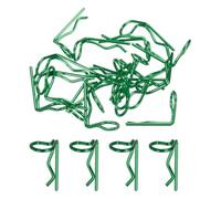 sourcing map 20 clip per corpo RC ad angolo di 90 gradi piegate a molla 20 x 1,2 x 10 mm per tutti i modelli in scala 1/8 1/10 1/12 RC auto cingolate camion, parti di ricambio (verde)