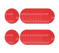 sourcing map 20 cuscinetti biadesivi, 3,5 cm di diametro, autoadesivi, quadrati, in schiuma, impermeabili e resistenti al calore, per pareti auto, foto, decorazione domestica, colore rosso