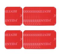 sourcing map 20 cuscinetti biadesivi, 3,5 x 3,5 cm, per dash cam, autoadesivi, quadrati, in schiuma, impermeabili e resistenti al calore, per pareti auto, foto, decorazione della casa, colore rosso