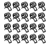 sourcing map 20 fascette stringitubo a molla da 10 mm per tubo del carburante, clip a molla in silicone per tubo di vuoto, a bassa pressione, colore nero