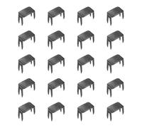 sourcing map 20 fermi per cerniera, 10 fermi superiori e inferiori per borse, cappotti, giacche, cerniere, riparazioni di salvataggio, nero metallizzato