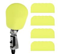 sourcing map 20 filtri in schiuma per microfono PodMic, coperture per microfono classico retrò dinamico per microfono vocale per KTV, sala di registrazione, spettacoli sul palco, giallo