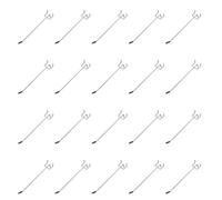 sourcing map 20 ganci per pannello forato, 15 cm, a forma di L, ganci da parete resistenti, 0,3 cm, adatti per fori da 2,5 cm, per organizzare pareti, garage, cucina, negozi, argento