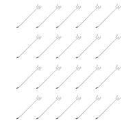 sourcing map 20 ganci per pannello forato, 20,1 cm, a forma di L, gancio da parete resistente, 0,3 cm, adatto per fori da 2,5 cm, per organizzare pareti, garage, cucina, negozi, argento