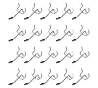 sourcing map 20 ganci per pannello forato, 5,1 cm, a forma di L, gancio da parete resistente, gancio per scaffalature da 0,3 cm, foro da 3,8 cm, per organizzare pareti, garage, cucina, negozio