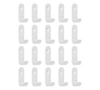 sourcing map 20 ganci per pannello forato, 5,1 cm, ganci resistenti a forma di U, per organizzare la parete, accessori per ufficio, mensole, pannelli forati, colore bianco