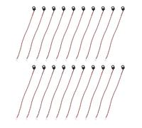 sourcing map 20 microfoni electret a condensatore, mini condensatore a elettrete con diametro di 6 mm, con cavi da 120 mm, 50 dB, per audio, colore nero