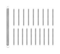 sourcing map 20 molle di estensione, piccole molle in acciaio inossidabile con doppio gancio molla a compressione meccanica per riparazione di mobili domestici 0,3 mm diametro del filo 3 mm OD x 50 mm