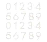 sourcing map 20 numeri autoadesivi per cassetta postale, 5,1 cm, in acrilico, effetto 3D rialzato, per residenza, appartamento, ufficio, cassetta postale (numero 0-9, bianco)