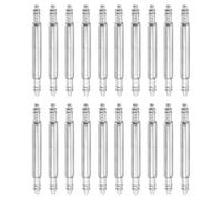 sourcing map 20 perni a molla per orologio, 14 mm, spessore 1,8 mm, perni a doppia frangia in acciaio inox, perno di ricambio per cinturino di orologio