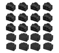 sourcing map 20 protezioni in silicone RJ45 per porta ethernet, antipolvere, 12 mm x 8,3 mm, colore: nero