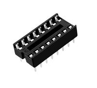sourcing map 20 pz 2.54mm Passo Dual Row DIP IC Socket Adattatore Saldatura Tipo 16 Pin Piatto 7.6mm Fila Passo