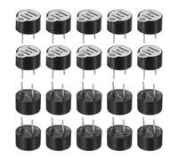 sourcing map 20 Pz Cicalino Attivo DC 12V 9x5.5mm Passo 5mm Elettrico Tono Buzzer Allarme Piezo Beep Sounder Suono Continuo Beep per Computer Fisica Circuiti Allarme Sicurezza Magazzino Casa Negozio