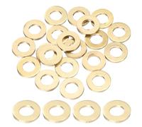 sourcing map 20 rondelle piatte in ottone M6, 12 mm diametro interno x 6 mm diametro esterno x 1,5 mm di spessore, rondelle di tenuta metriche per viti, bulloni e dadi