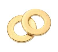 sourcing map 20 rondelle piatte M10, in ottone, 10,5 mm ID x 20 mm OD x 2 mm di spessore per viti a bullone, riparazione di fabbriche, cucine, negozi e costruzioni all'aperto, giallo