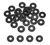 sourcing map 20 rondelle piatte M8 ID x 18 mm OD, rondelle piatte in acciaio inossidabile 304, anelli di tenuta in zinco nero, per viti e bulloni