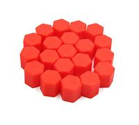 sourcing map, 20 tappi antipolvere in gomma per ruota auto, 15 mm, colore rosso
