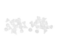 sourcing map 20 ugelli di ricambio per soffione doccia, in silicone, universale, con punta rotonda, foro da 4 mm, resistente al calore, per soffione doccia a pioggia, trasparente/bianco