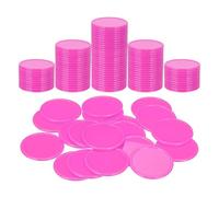 sourcing map 200 fiches da poker in plastica, 3,8 cm, contatori di apprendimento, contatori, dischi, marcatori, token di gioco opachi, per gioco, matematica, conteggio, rosa