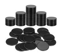 sourcing map 200 fiches da poker in plastica, 3,8 cm, contatori di apprendimento, contatori, dischi, marcatori, token di gioco opachi, per gioco, matematica, conteggio, nero