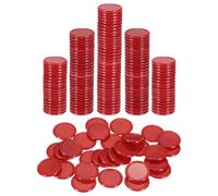 sourcing map 200 fiches da poker in plastica da 20 mm, mini fiches da bingo, contatori contatori, dischi, marcatori, token di gioco opachi, per gioco, gioco matematico, conteggio, rosso