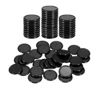 sourcing map 200 fiches da poker in plastica da 20 mm, mini fiches da bingo, contatori contatori, dischi, marcatori, token di gioco opachi, per gioco, gioco matematico, conteggio, nero