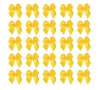 sourcing map 200 mini fiocchi gialli da 2,5 cm, per fai da te, applicazioni per cucito, accessori per capelli, decorazioni per scatole regalo, matrimoni, feste di compleanno