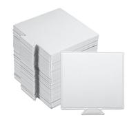 sourcing map 200 mini vassoi quadrati per torte, mousse, torte, base per cupcake, dessert, base per cupcake, torte, pasticcini, dessert, a prova di grasso (colore argento)