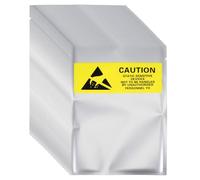 sourcing map 200 sacchetti antistatici da 10,4 x 15 cm, apertura superiore con foro, sacchetti con schermatura ESD con etichette per hard disk, HDD, SSD, dispositivi elettronici, schede madri, argento